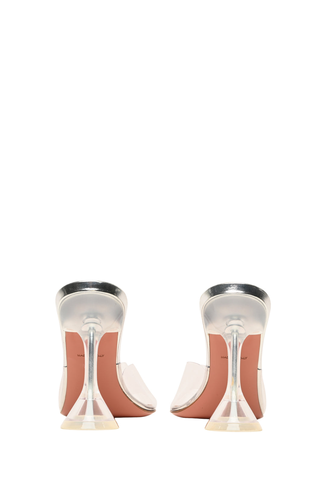 Amina Muaddi Size 37 Lupita PVC & Leather Sandals