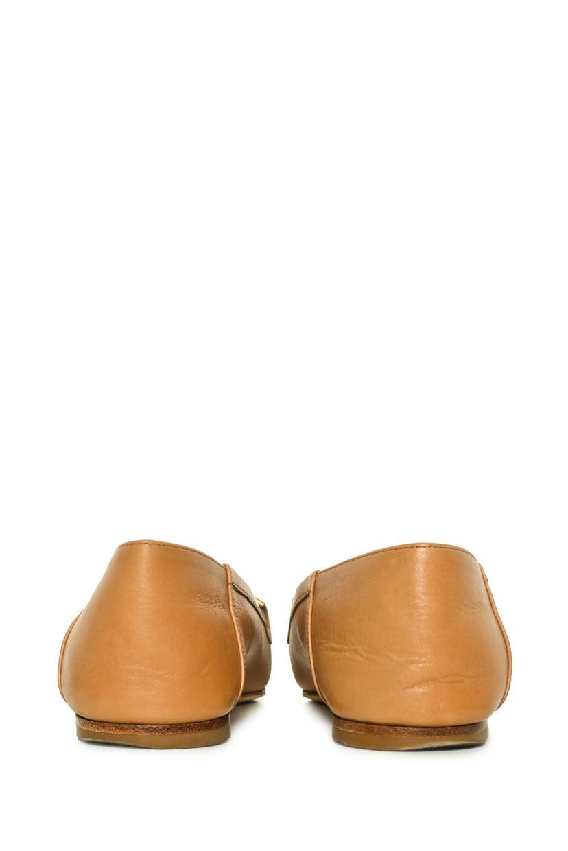 Saint Laurent Size 38 Chris Canvas & Leather Flats