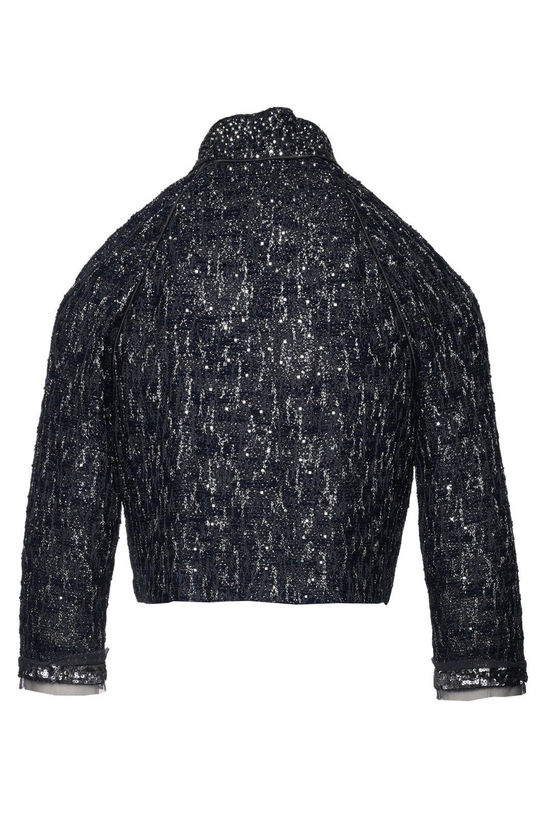 St. John Evening Size 4 Cropped Embellished Button-Up Cardigan