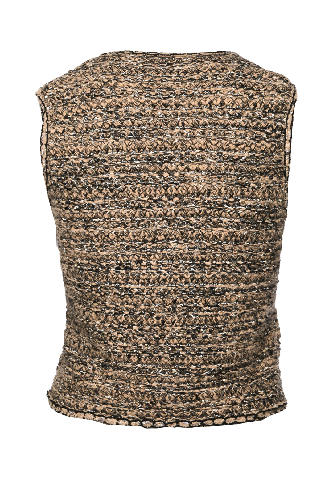 Chanel Size 42 Sequin Embellished Tweed Vest
