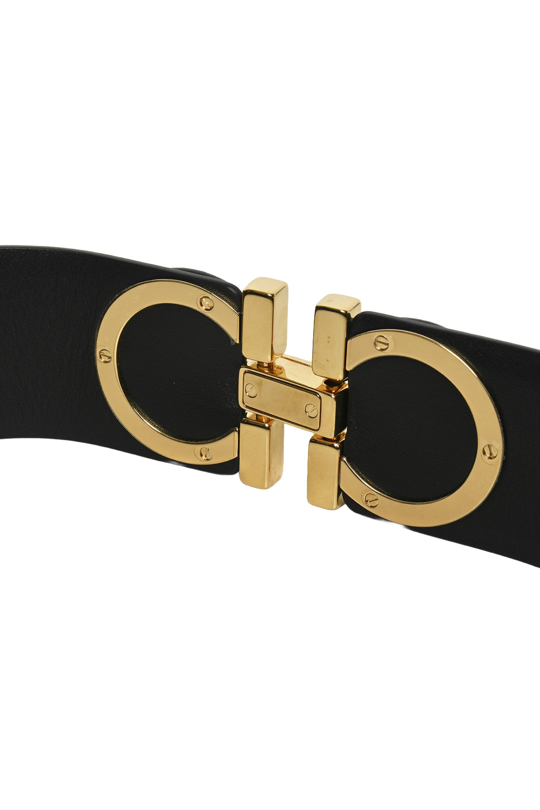 Salvatore Ferragamo Adjustable Gancini Buckle Wide Belt