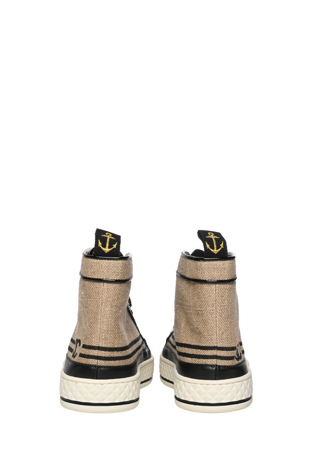 Chanel Size 35.5 2019 Faux Pearl & Interlocking CC High Top Sneaker
