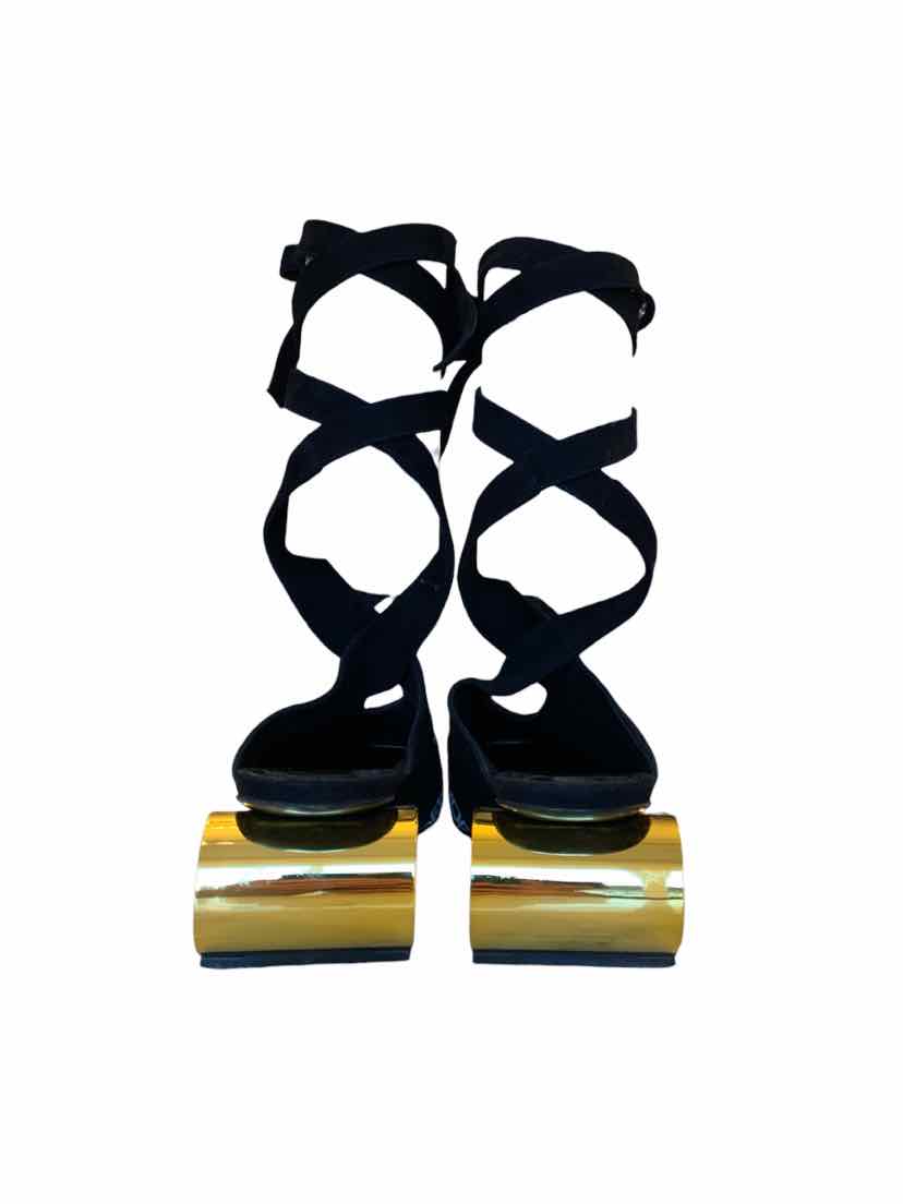 JW Anderson Size 37 Lace Up Logomania Mules