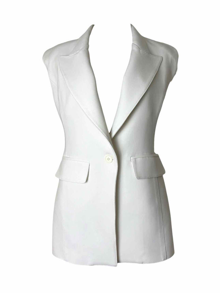 Smythe Size 8 Sleeveless Poly Blazer