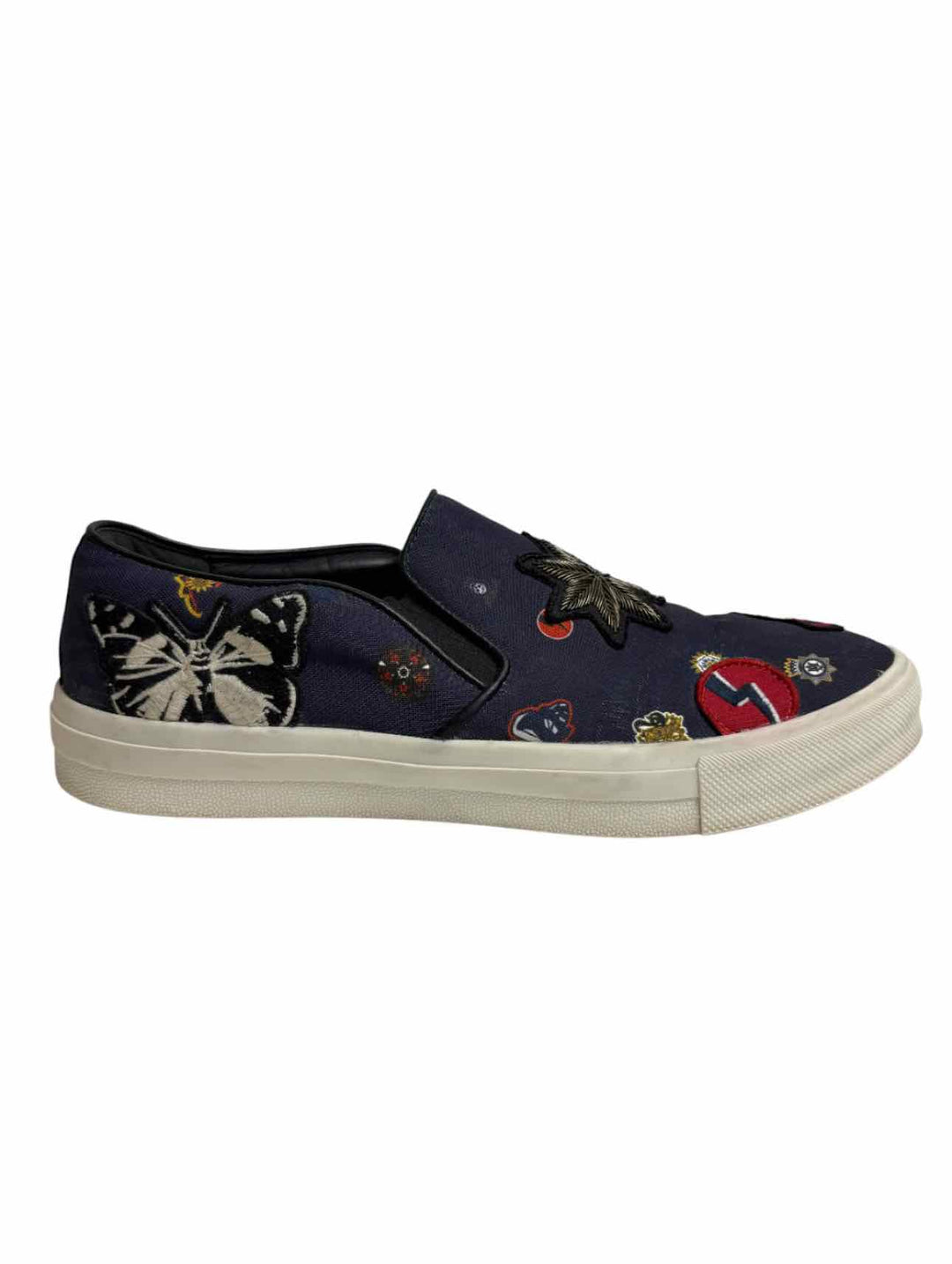 Alexander Mcqueen Size 42 Men's Patchwork Canvas Slip-on Sneakers