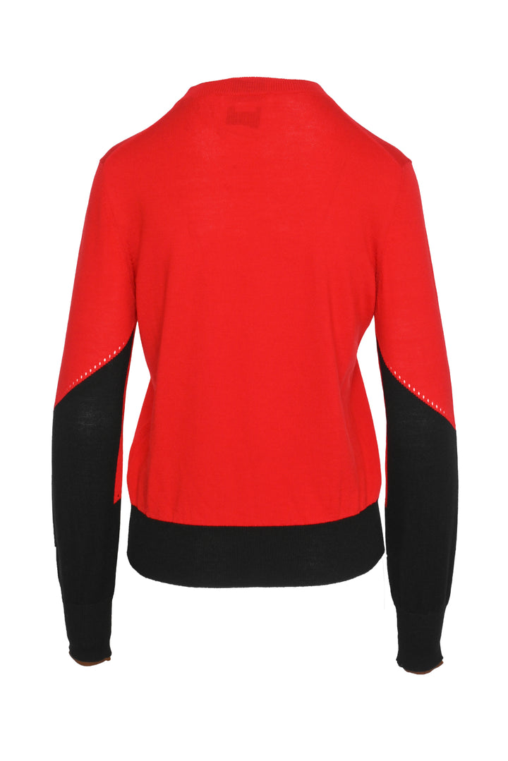Victoria Beckham Size S Lightweight Colour Block Crewneck Sweater