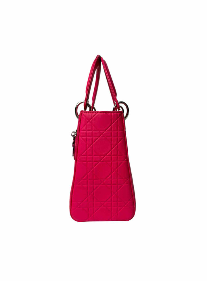 Dior 2013 Ultra Matte Calfskin Cannage Medium Lady Dior Tote
