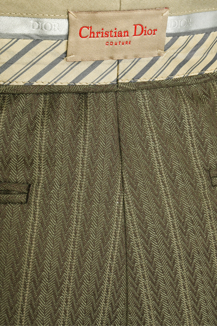 Dior Size 32 Men's Logo Striped Suit Shorts