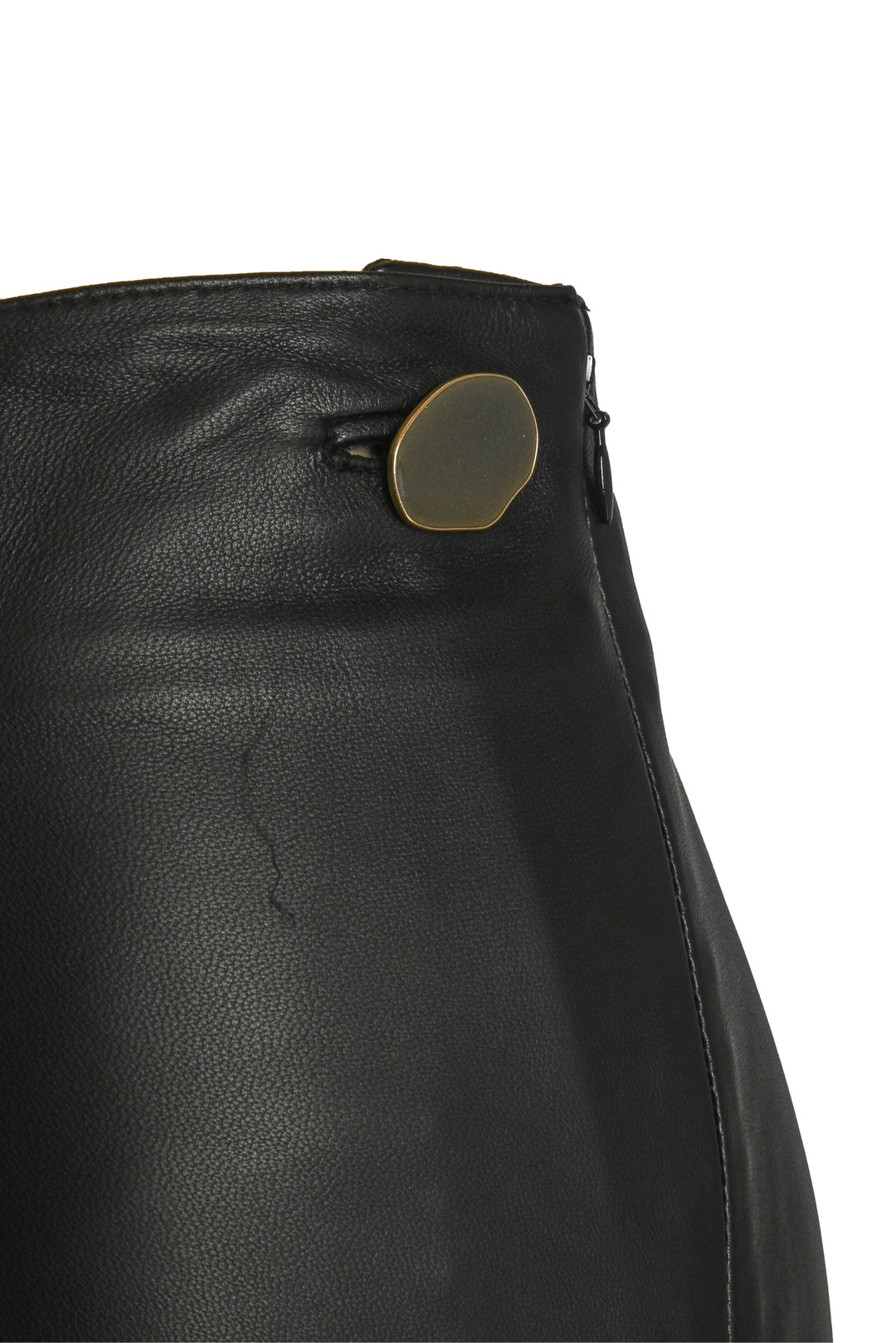 Vince Size 6 Leather High-Waist Mini Skirt
