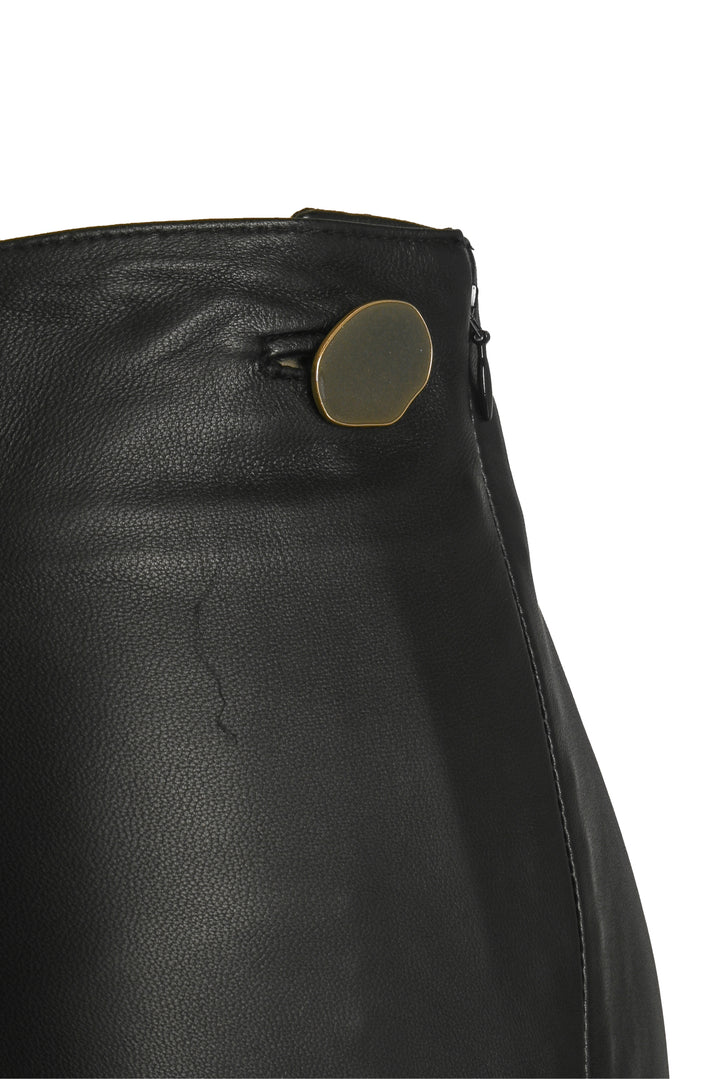 Vince Size 6 Leather High-Waist Mini Skirt