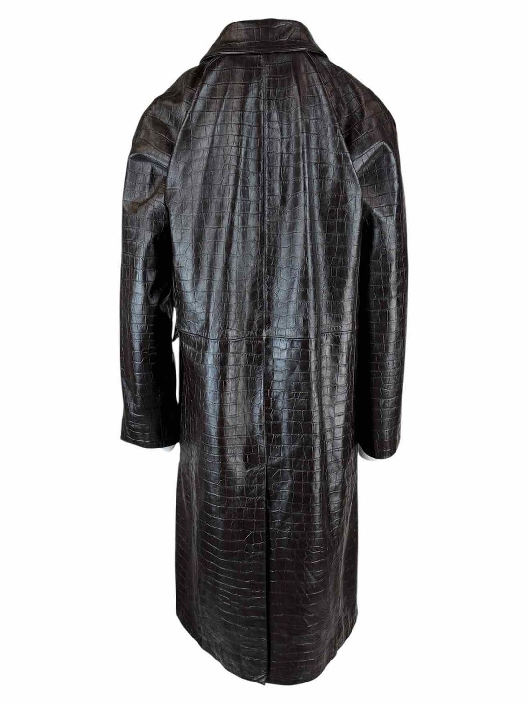 Toteme Size 36 Raglan Sleeve Croco Embossed Coat