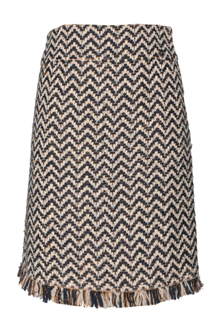 Chanel Size 34 2019 Chevron Fringe Mini Skirt