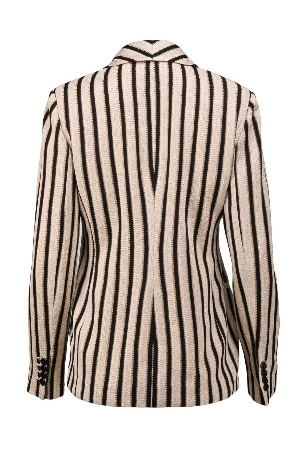 Missoni Size 42 Metallic Striped Knit Blazer