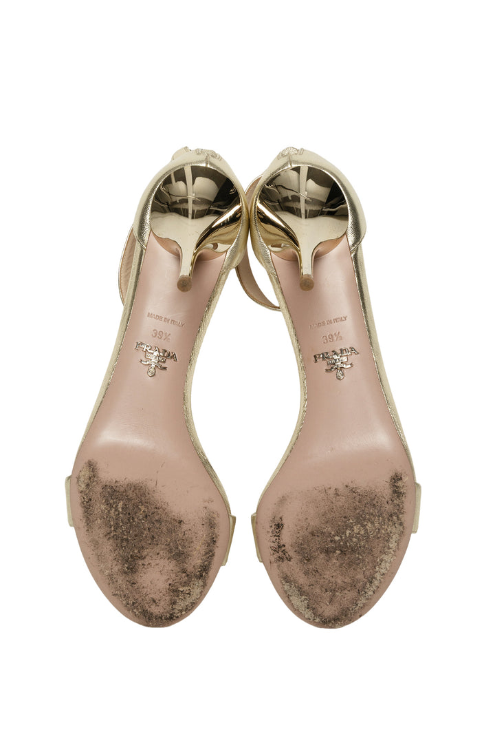 Prada Size 39.5 Heeled Sandals
