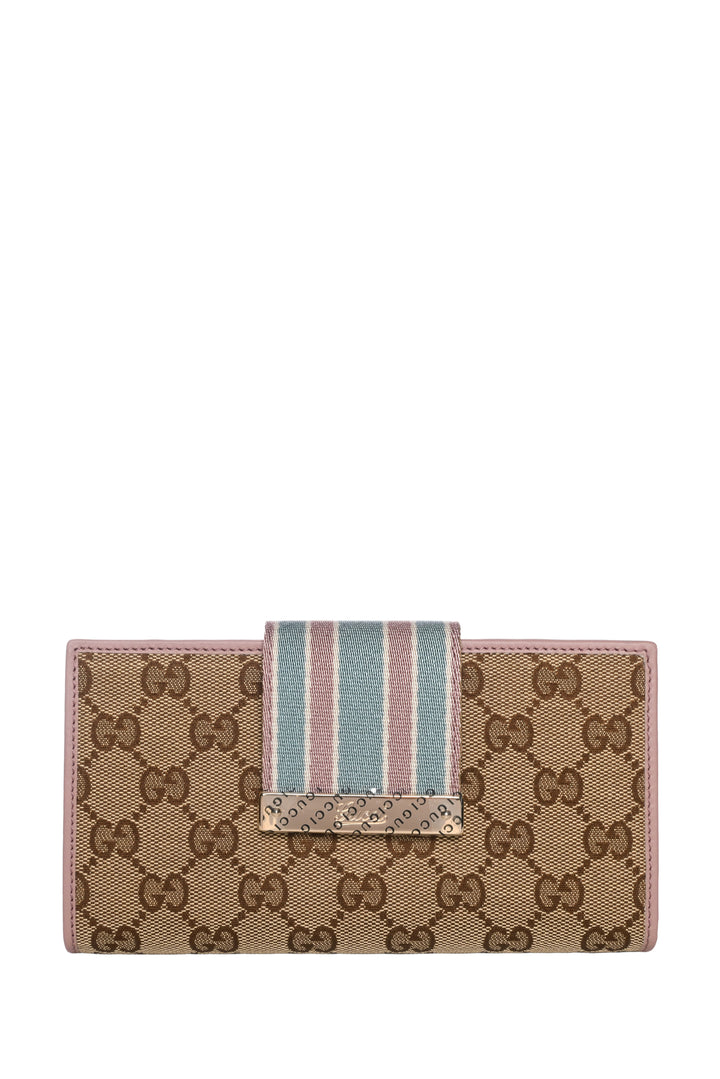 Gucci GG Canvas Vintage Wed Continental Long Wallet