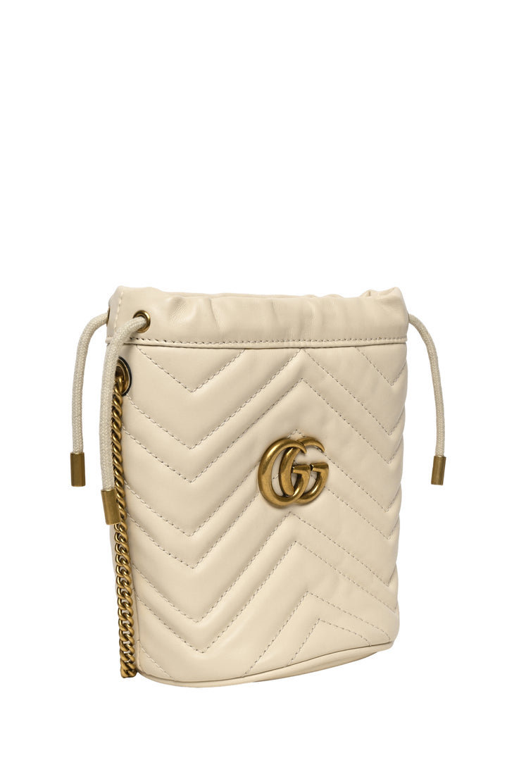 Gucci Chevron Quilted Mini Marmont Bucket Bag