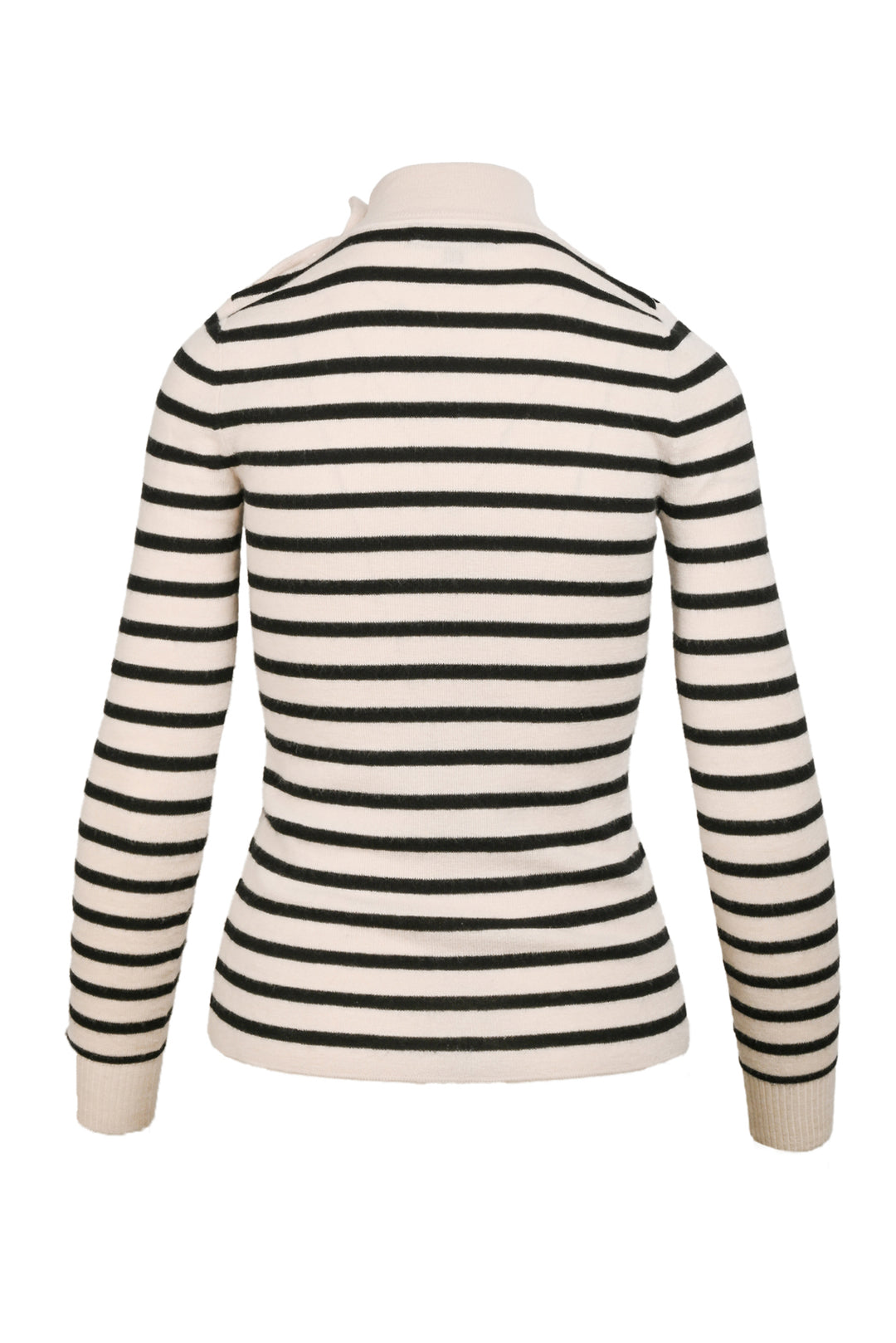 Nili Lotan Size S Striped Mock Neck Sweater