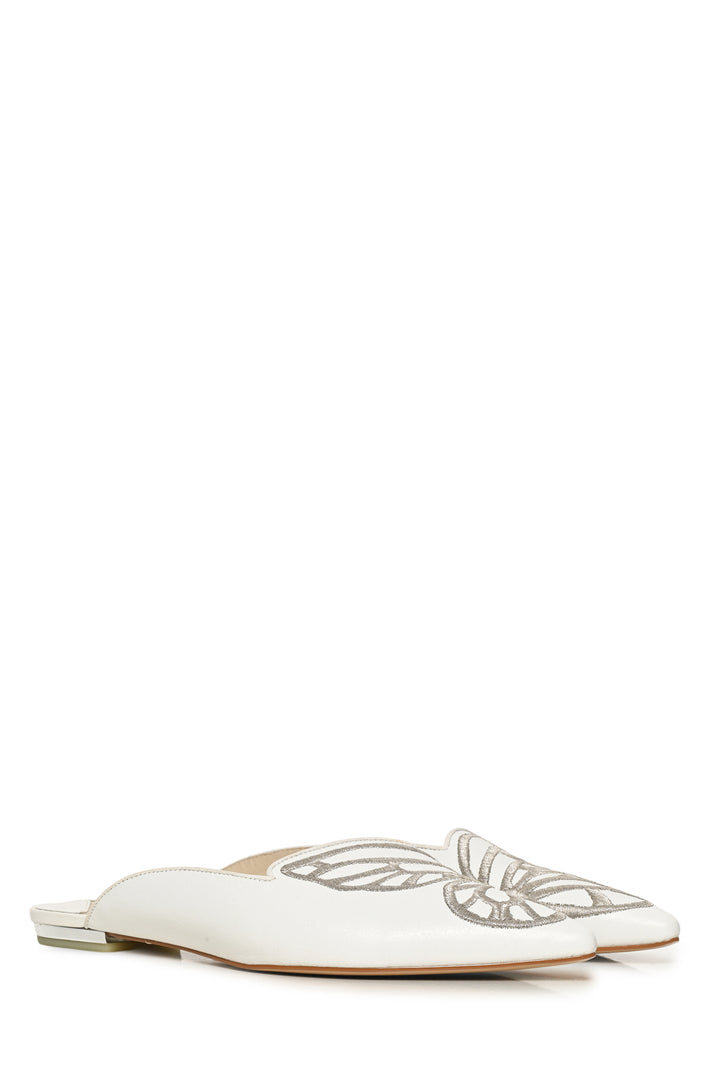 Sophia Webster Size 40 Butterfly Embroidered Bibi Flat Mules