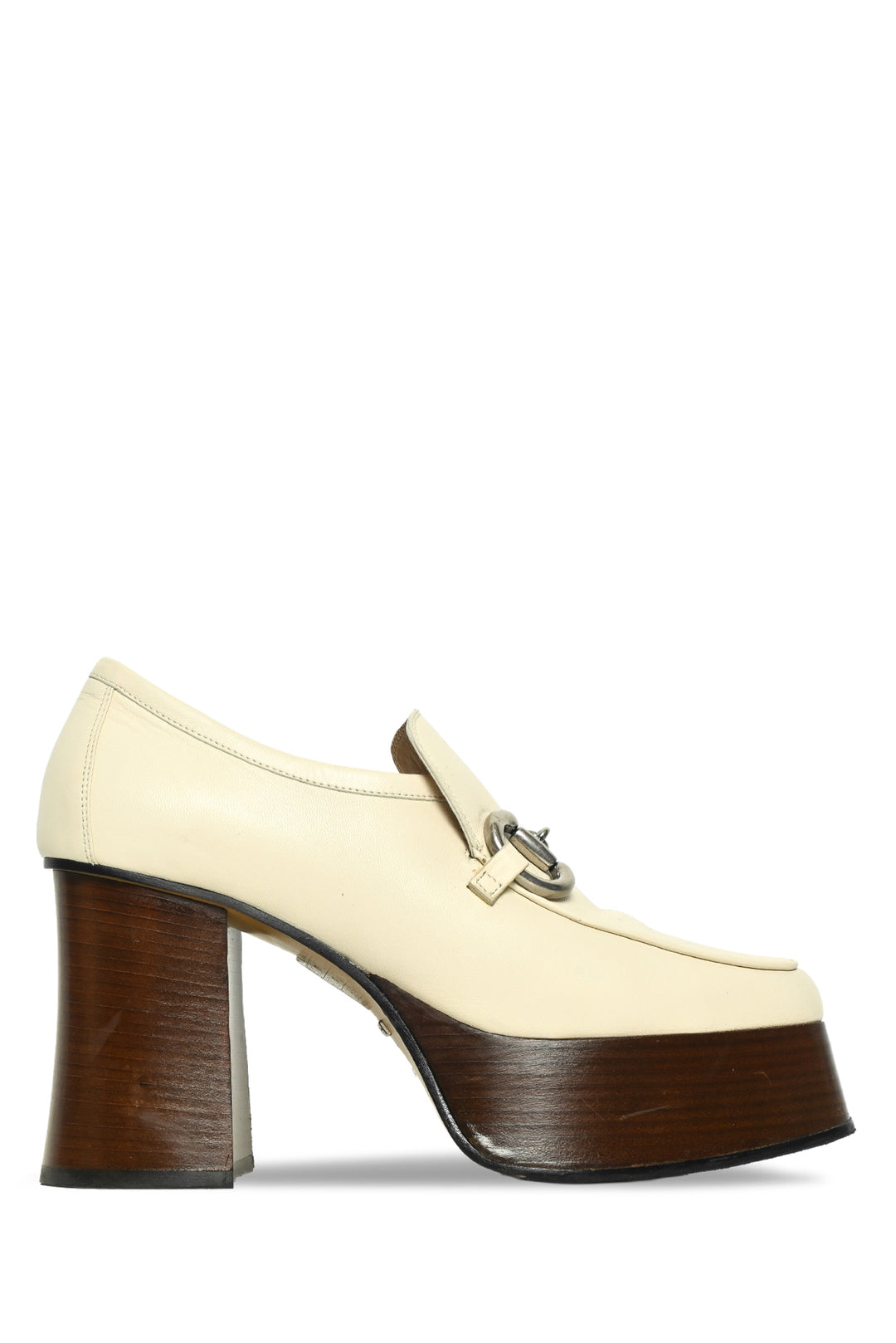 Gucci Size 38 Horsebit Platform Loafers