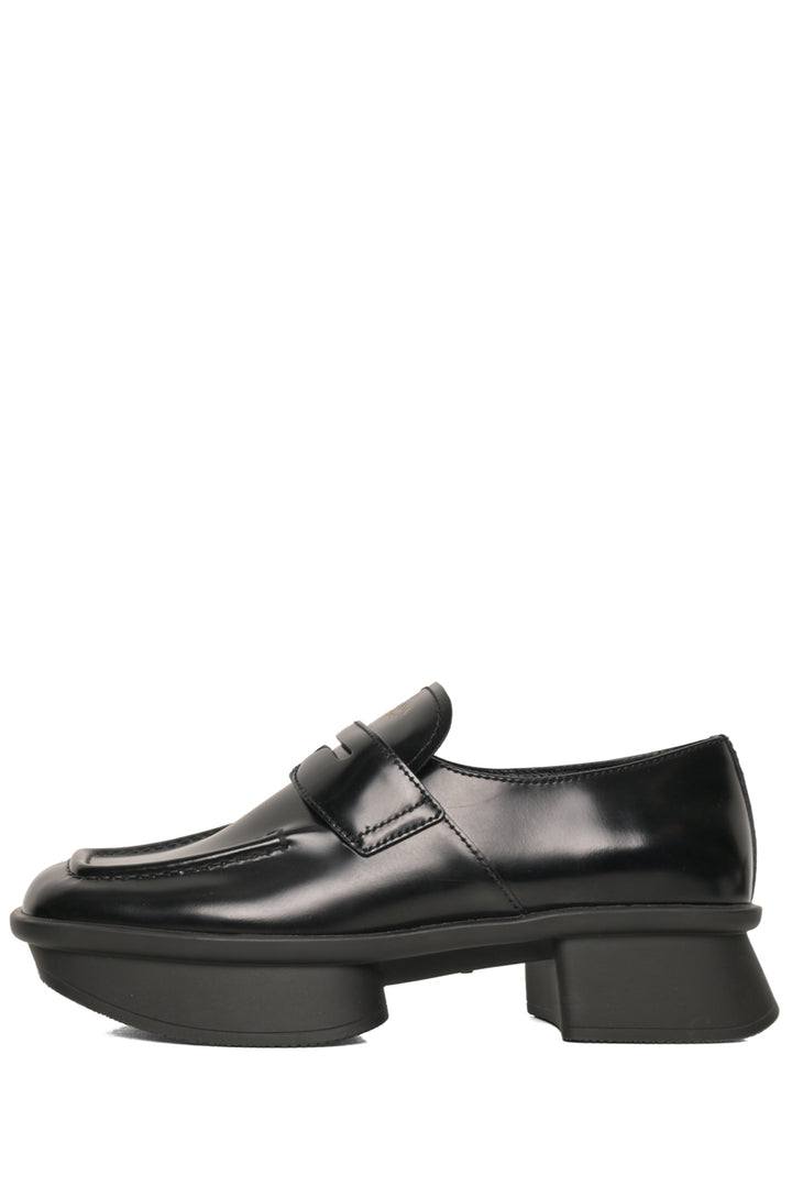 Prada Size 37 Re-Edition Spring-Summer 1999 Equal Brushed Leather Loafers