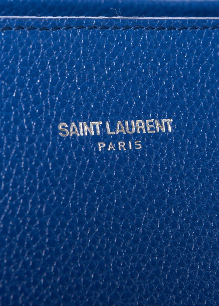 Saint Laurent Calfskin Medium Rive Gauche Cabas Outremer Tote