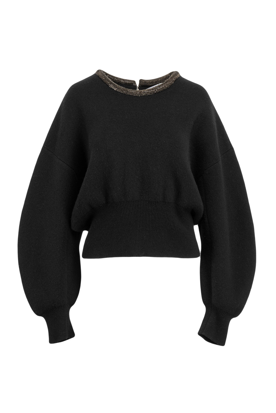 Alexander Wang Size L Crystal Tubular Necklace Sweater