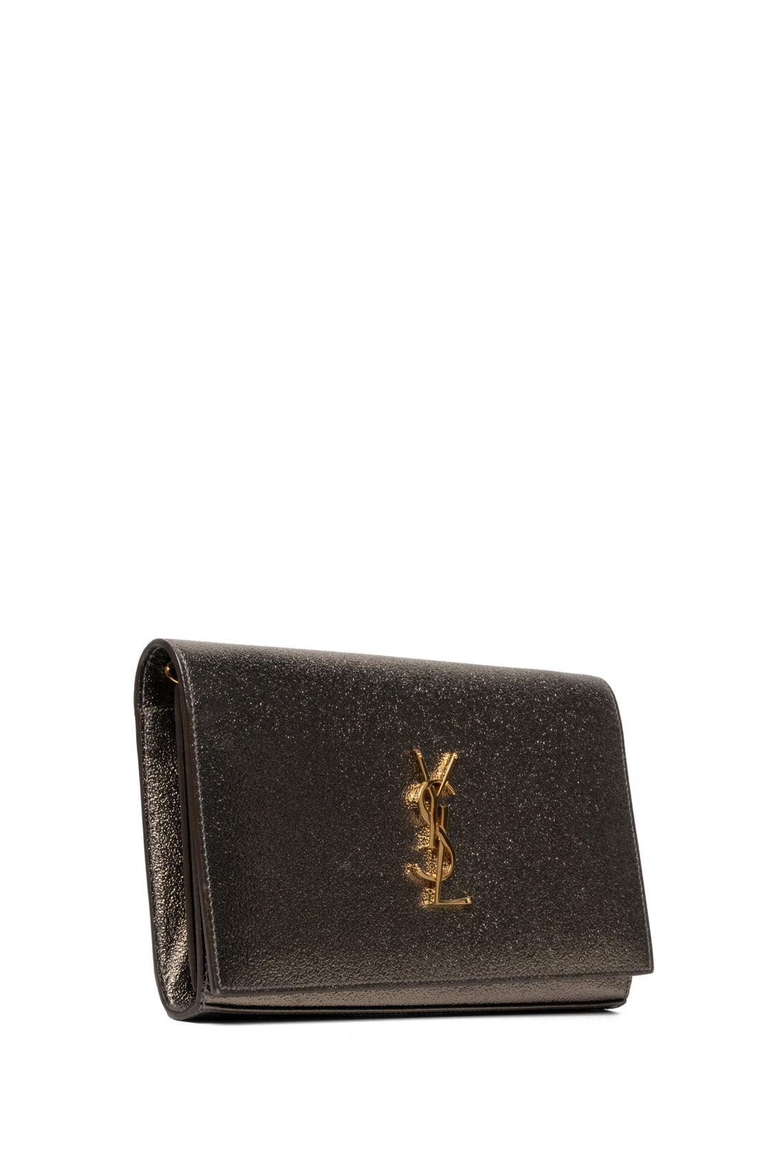Saint Laurent 2016 Metallic Leather Kate Chain Wallet Crossbody