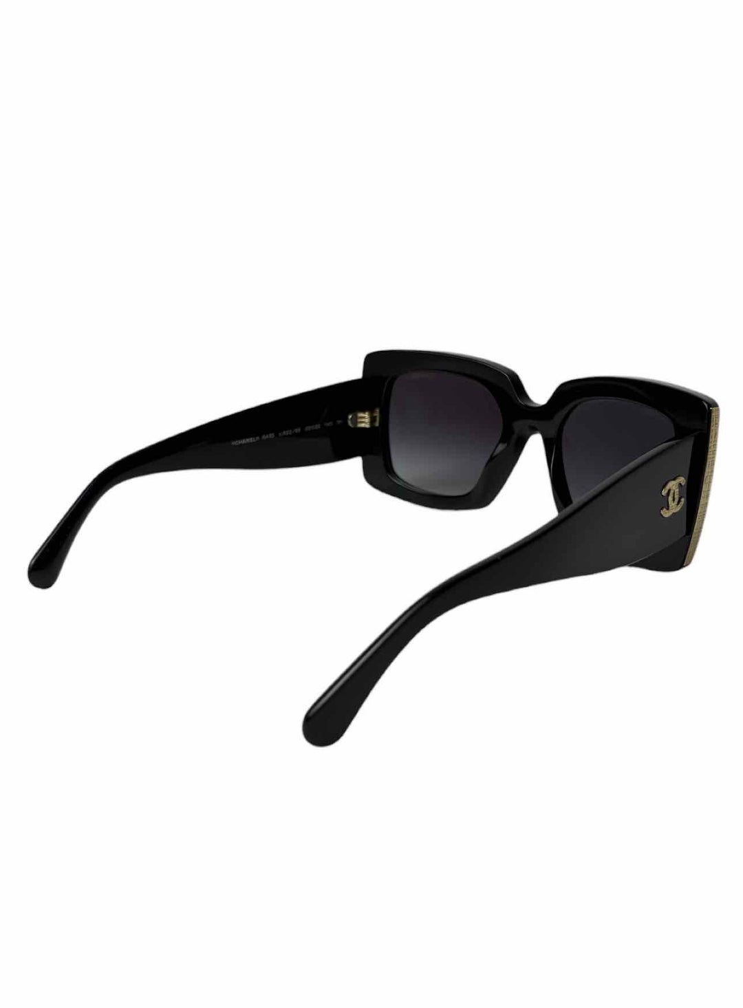 Chanel Black Rectangle Sunglasses Eyewear