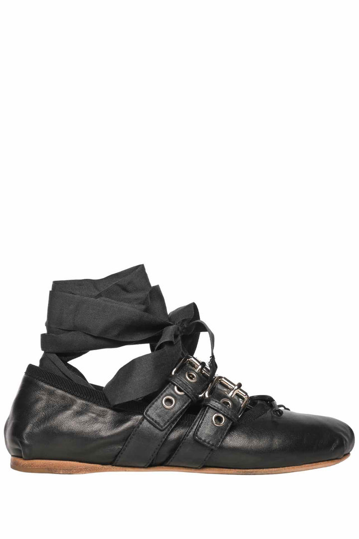 Miu Miu Size 35 Nappa Ballerina Flats