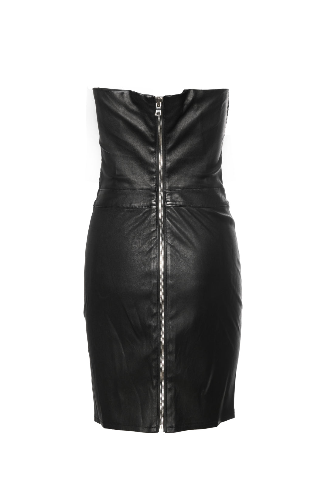 RtA Size 2 Leather Strapless Dress