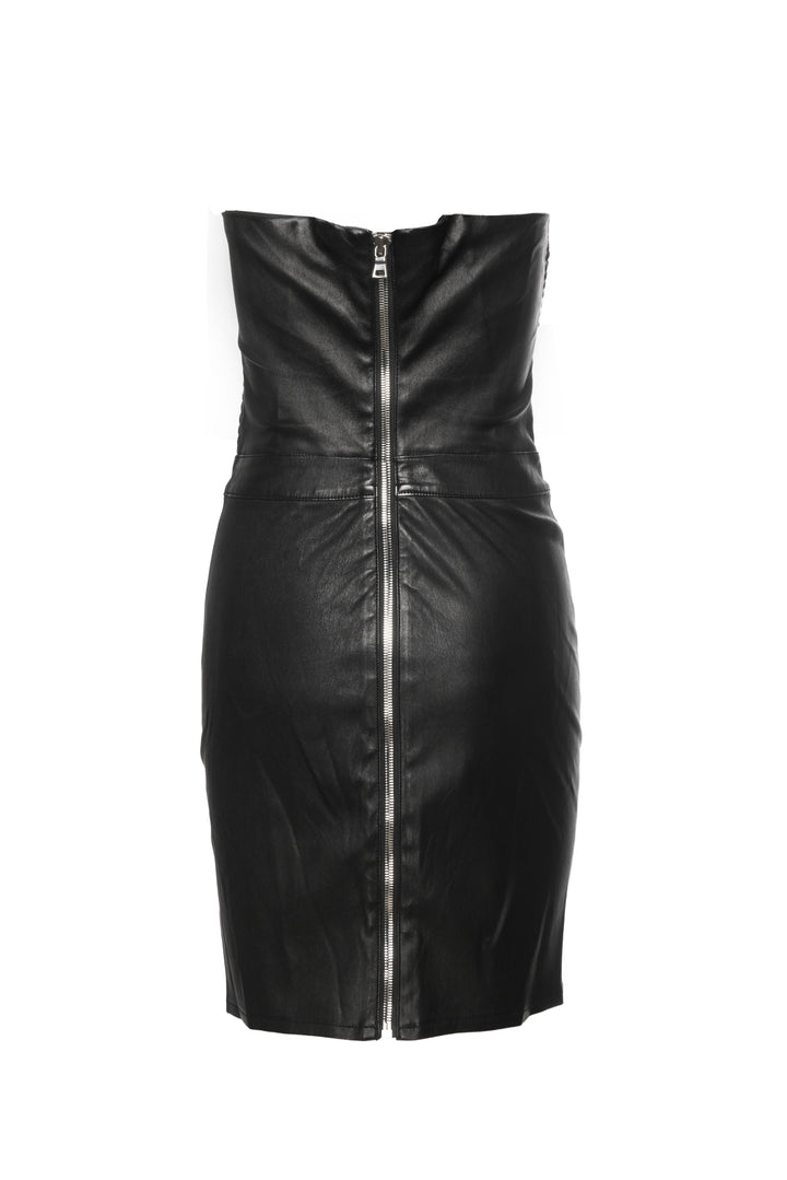 RtA Size 2 Leather Strapless Dress
