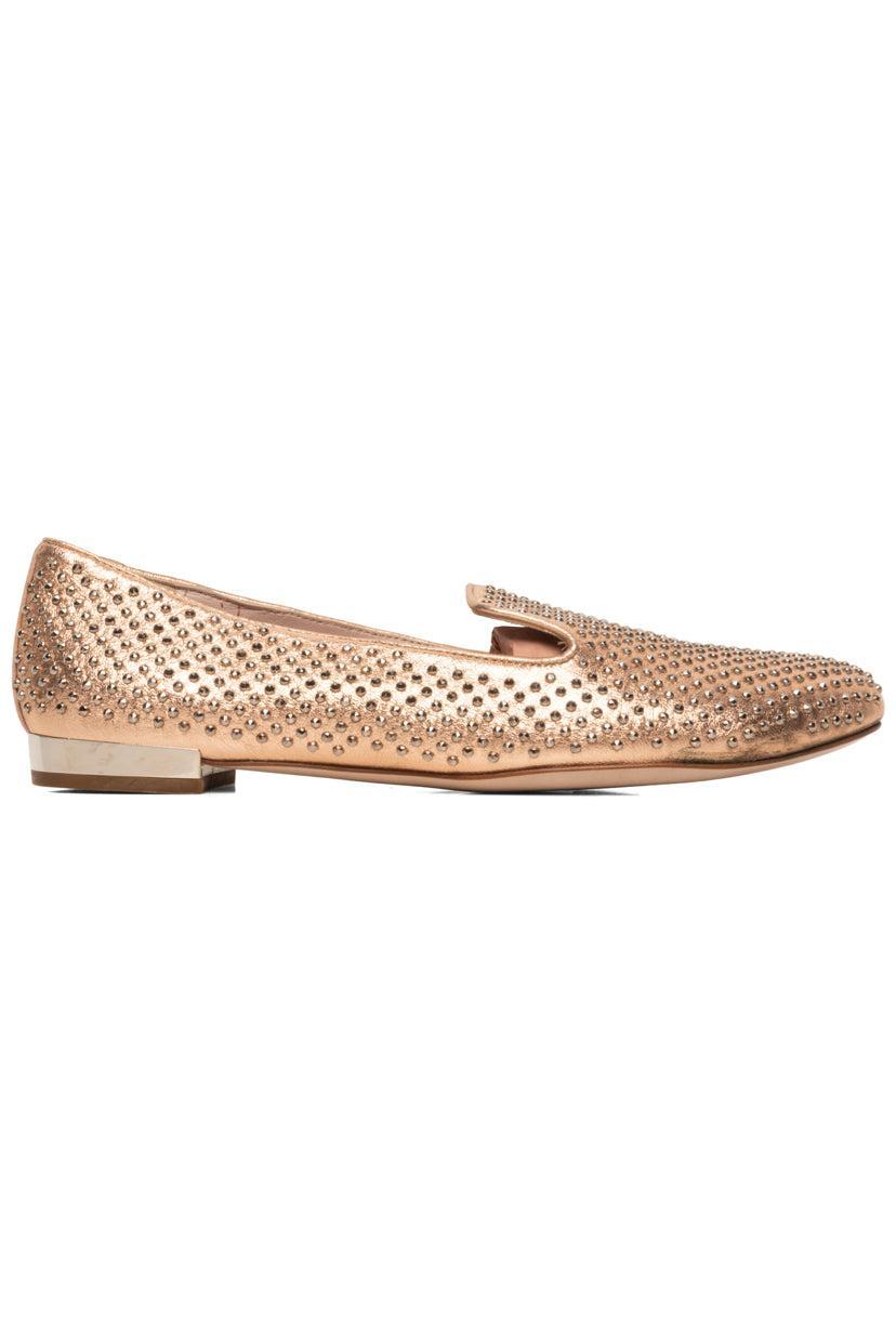 Miu Miu Size 36 Metallic Studded Leather Smoking Slippers
