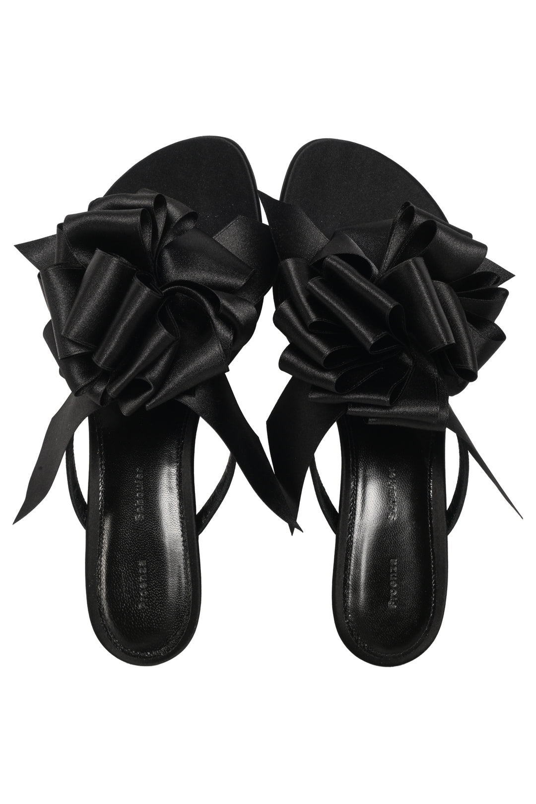 Proenza Schouler Size 38 Tee Souvenir Bow-Detailed Satin Sandals