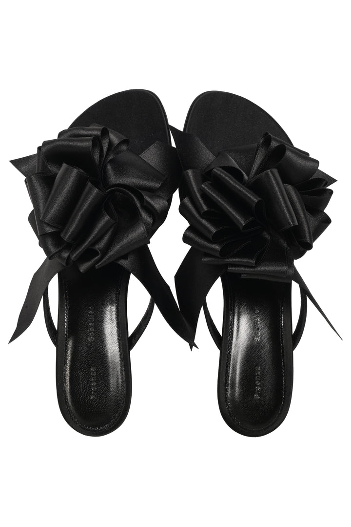 Proenza Schouler Size 38 Tee Souvenir Bow-Detailed Satin Sandals