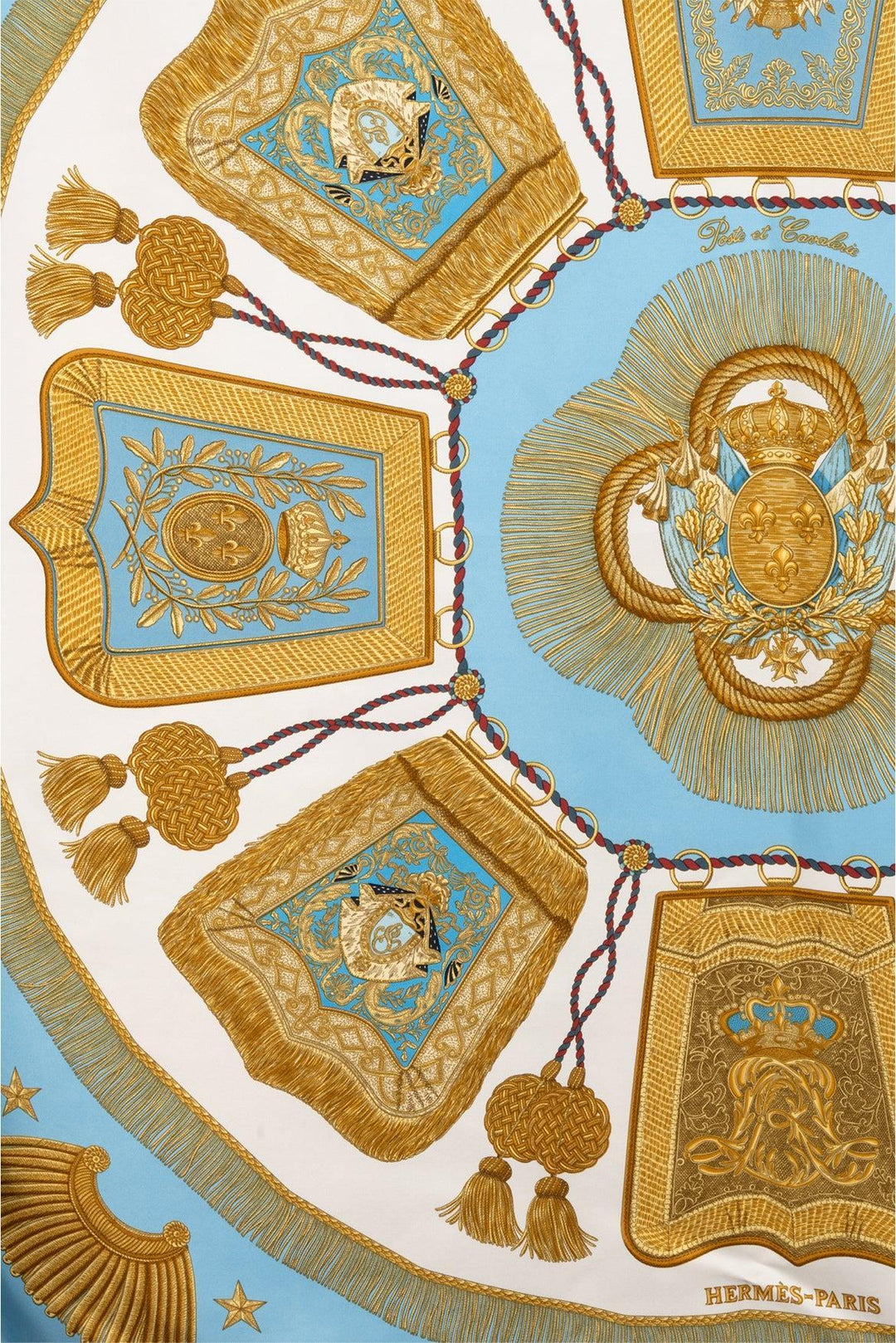 Hermes Carre 90 Porte Et Cauabrie Silk Scarf