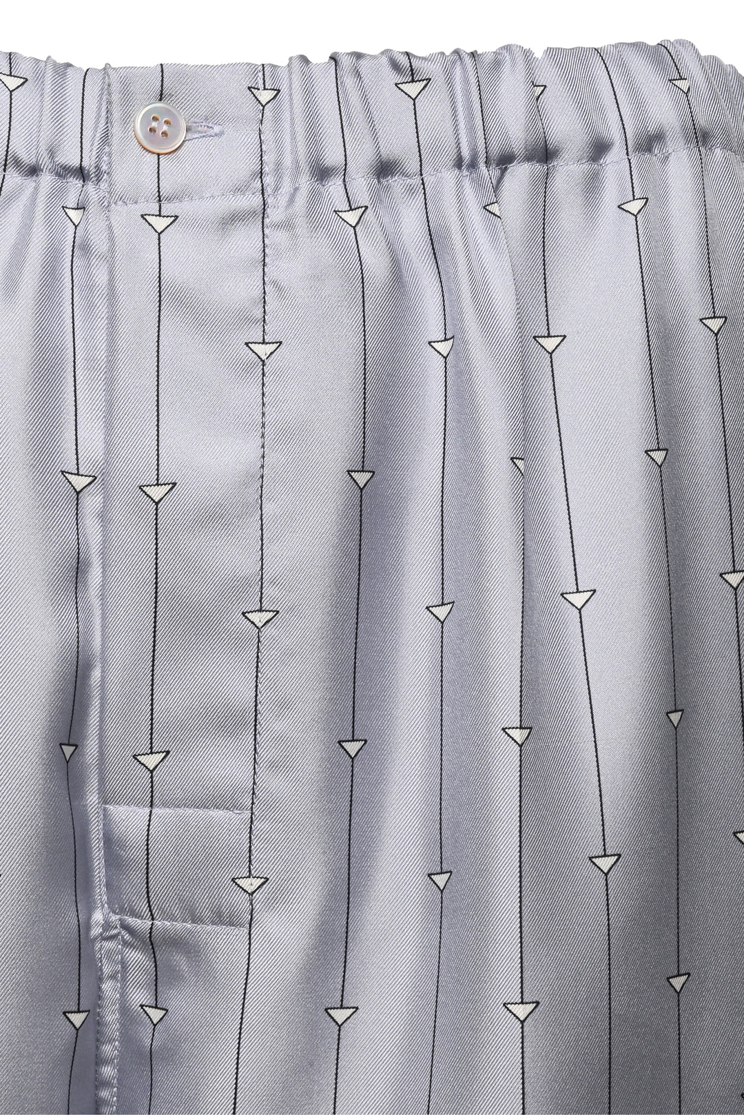 Prada Size S Silk Triangle Pajama Set