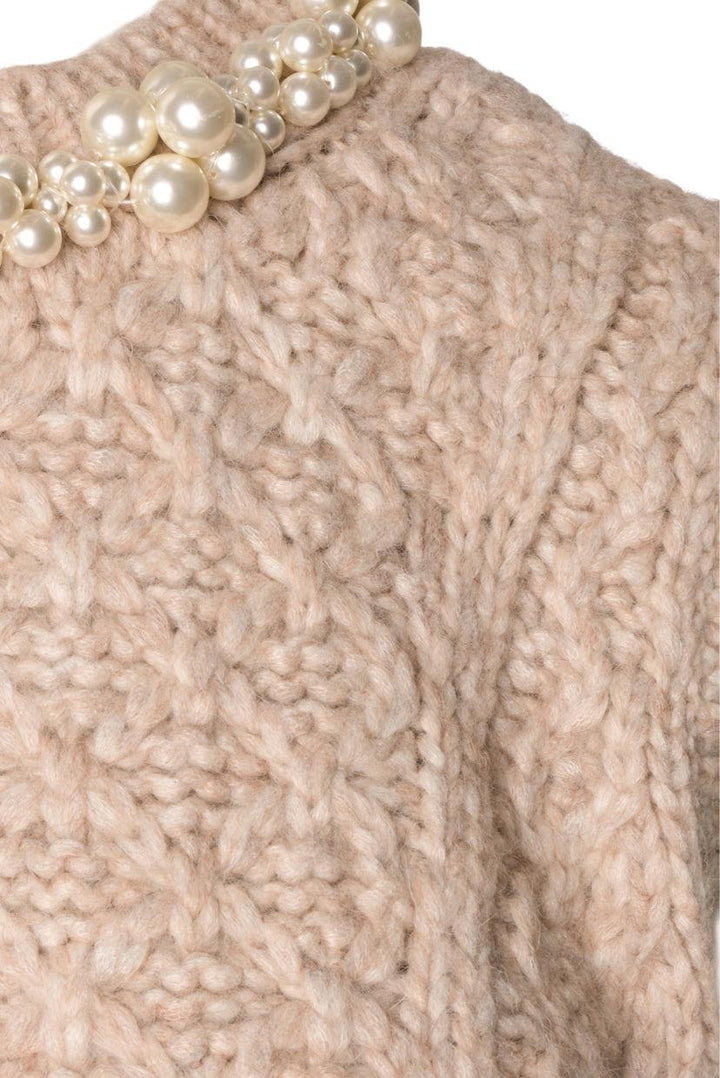 Simone Rocha Size S Faux Pearl Cable Knit Vest