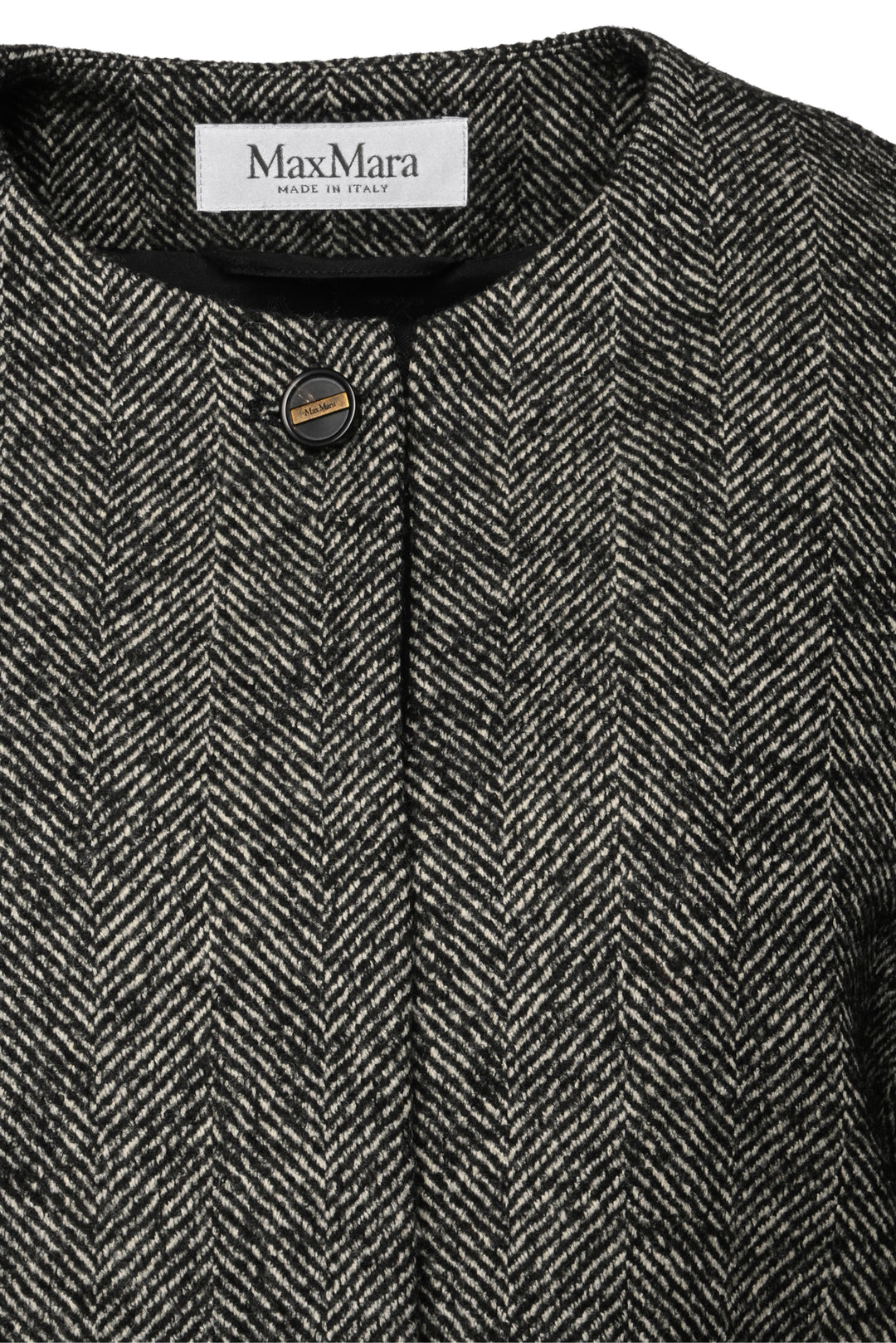Max Mara Size 14 Gattini Herringbone Boucle Jacket