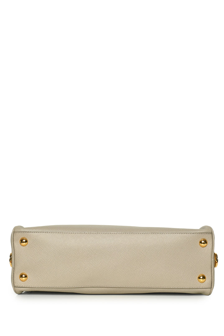 Prada Saffiano Lux Pyramid Frame Purse