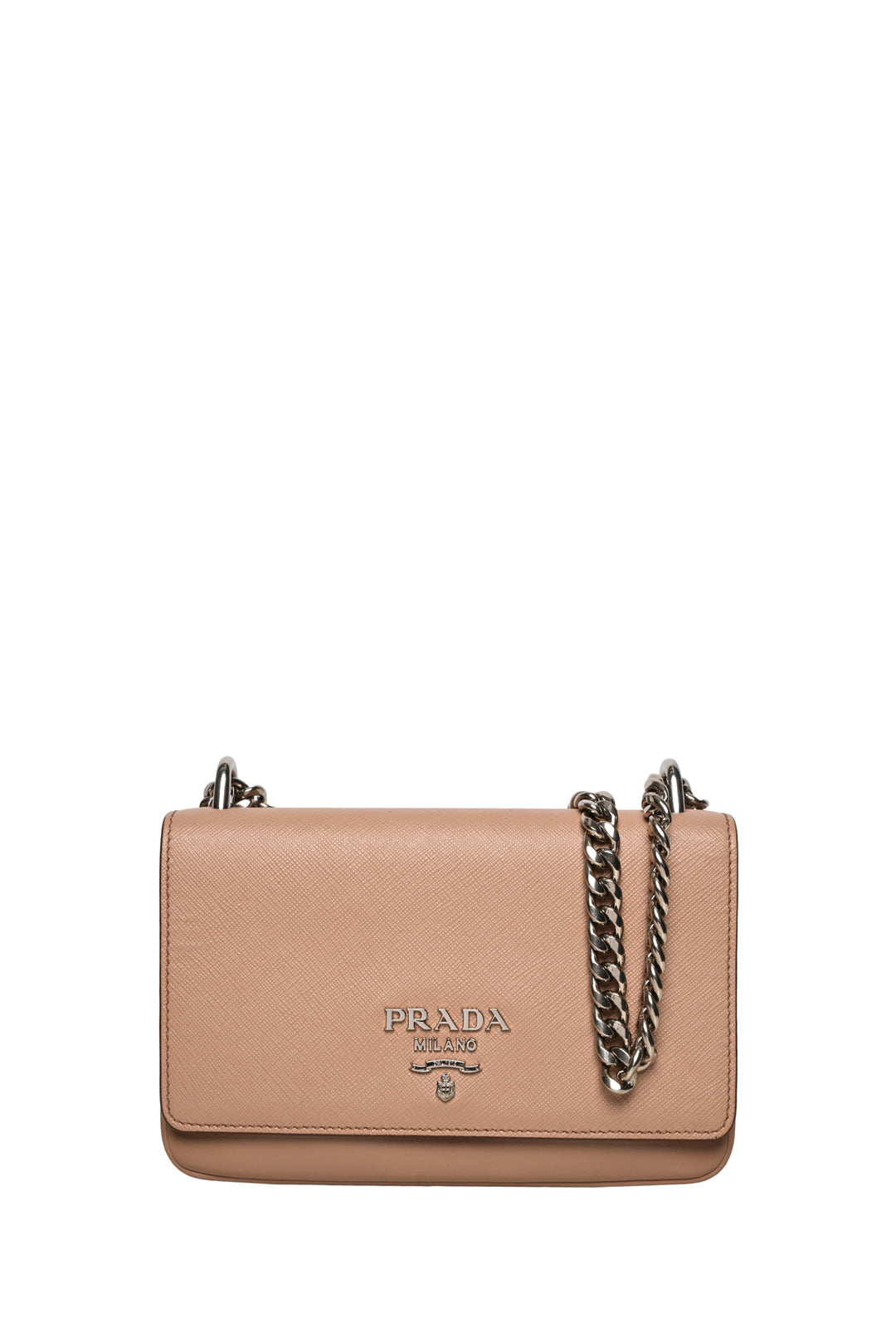 Prada Saffiano & Soft Calf Leather Chain Crossbody