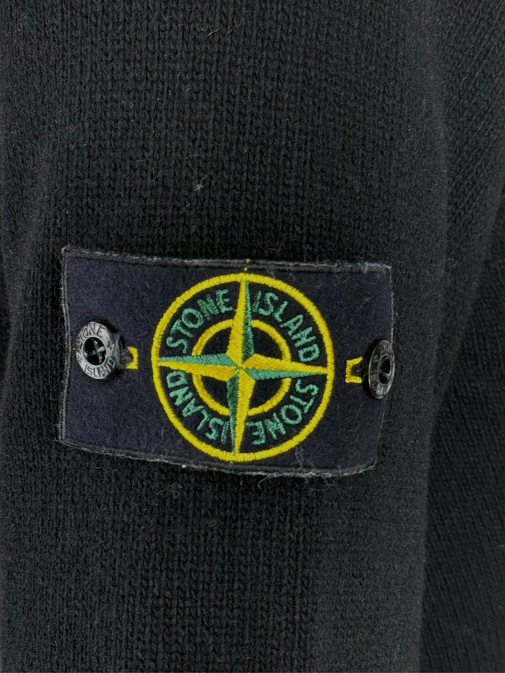 Stone Island Size L Men's Wool-Blend Knit Zip Up Hooded Jacket