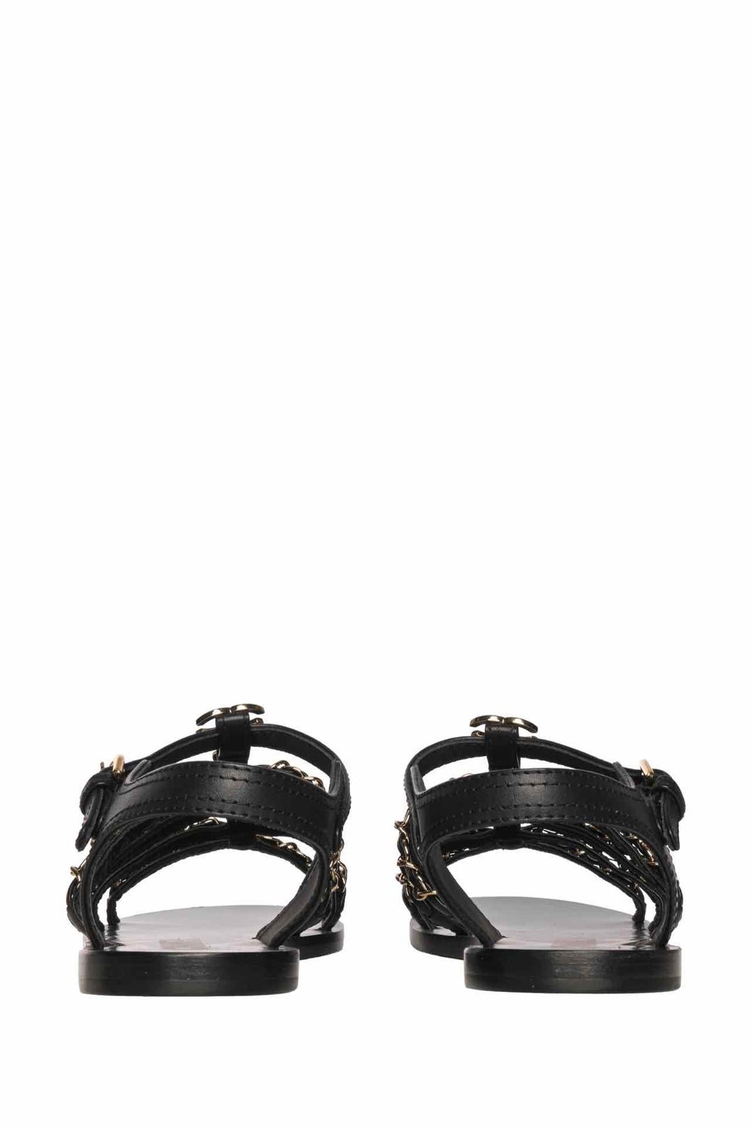 Chanel Size 36.5 Interlocking CC Logo Gladiator Sandals