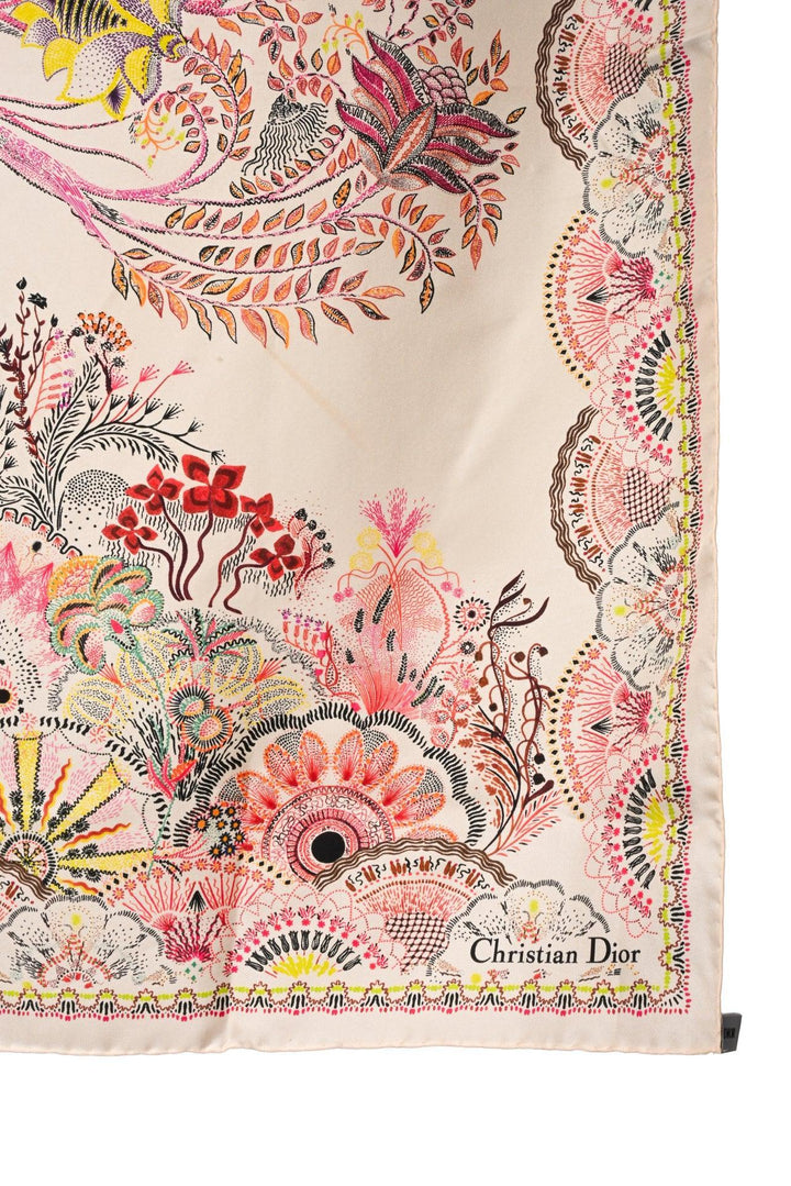 Dior 'Tree Of Life' Printed Silk Square Scarf
