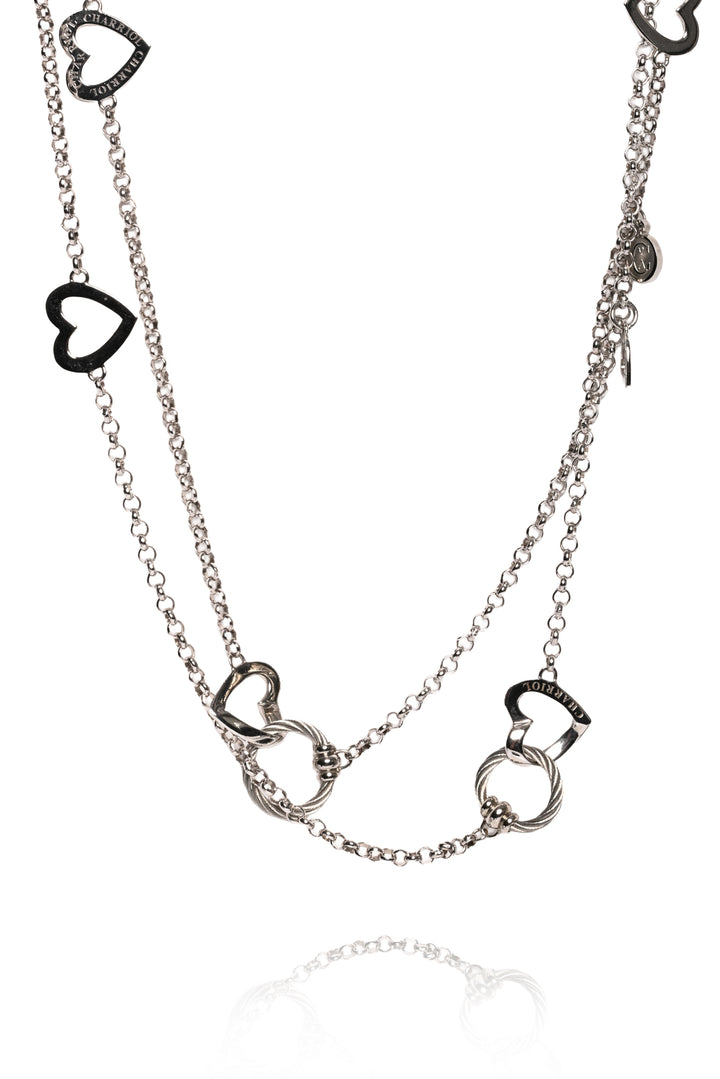 Charriol '100 Ways To Love' Heart Stainless Steel Chain Necklace