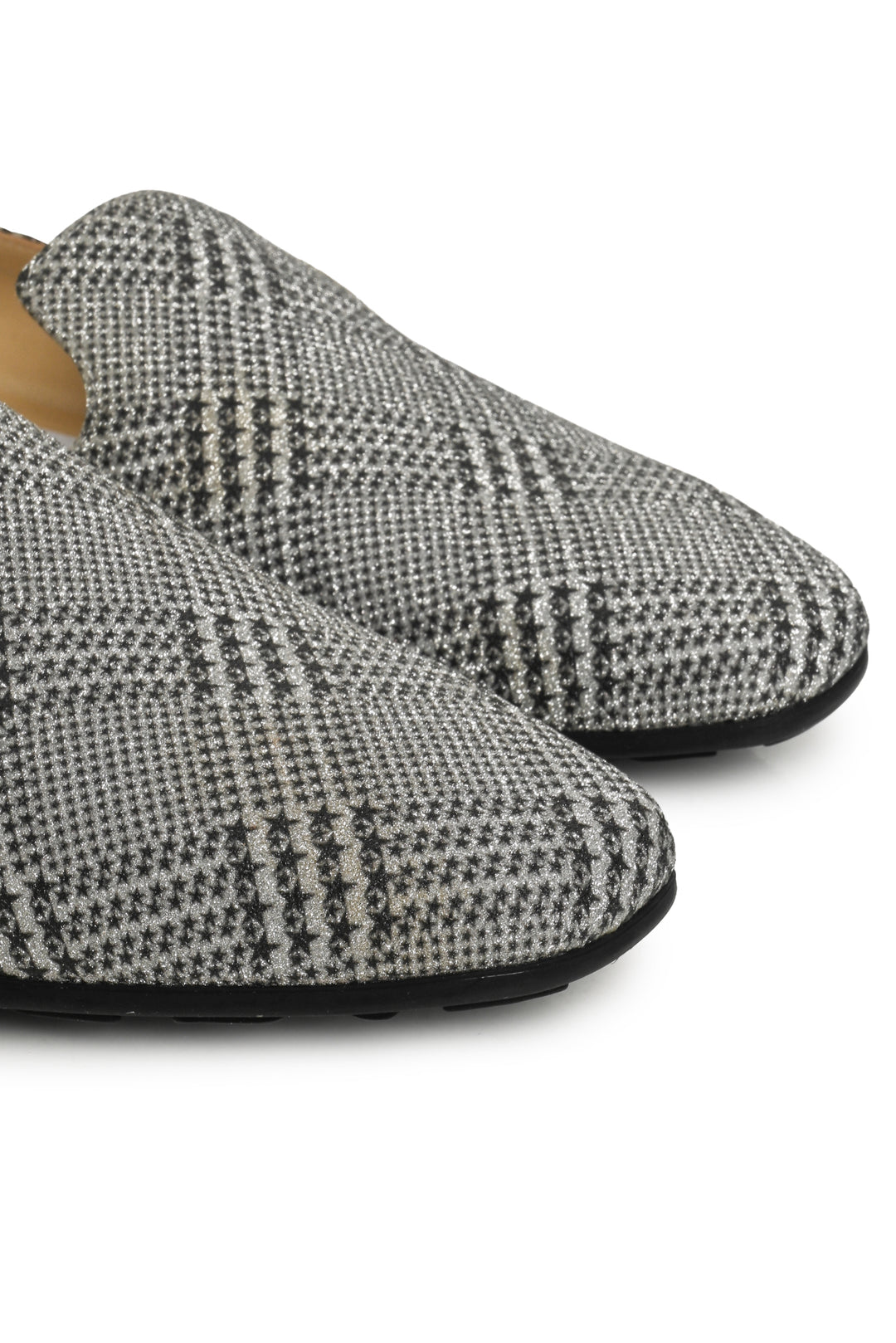 Jimmy Choo Size 37.5 Jaida Glitter Loafers