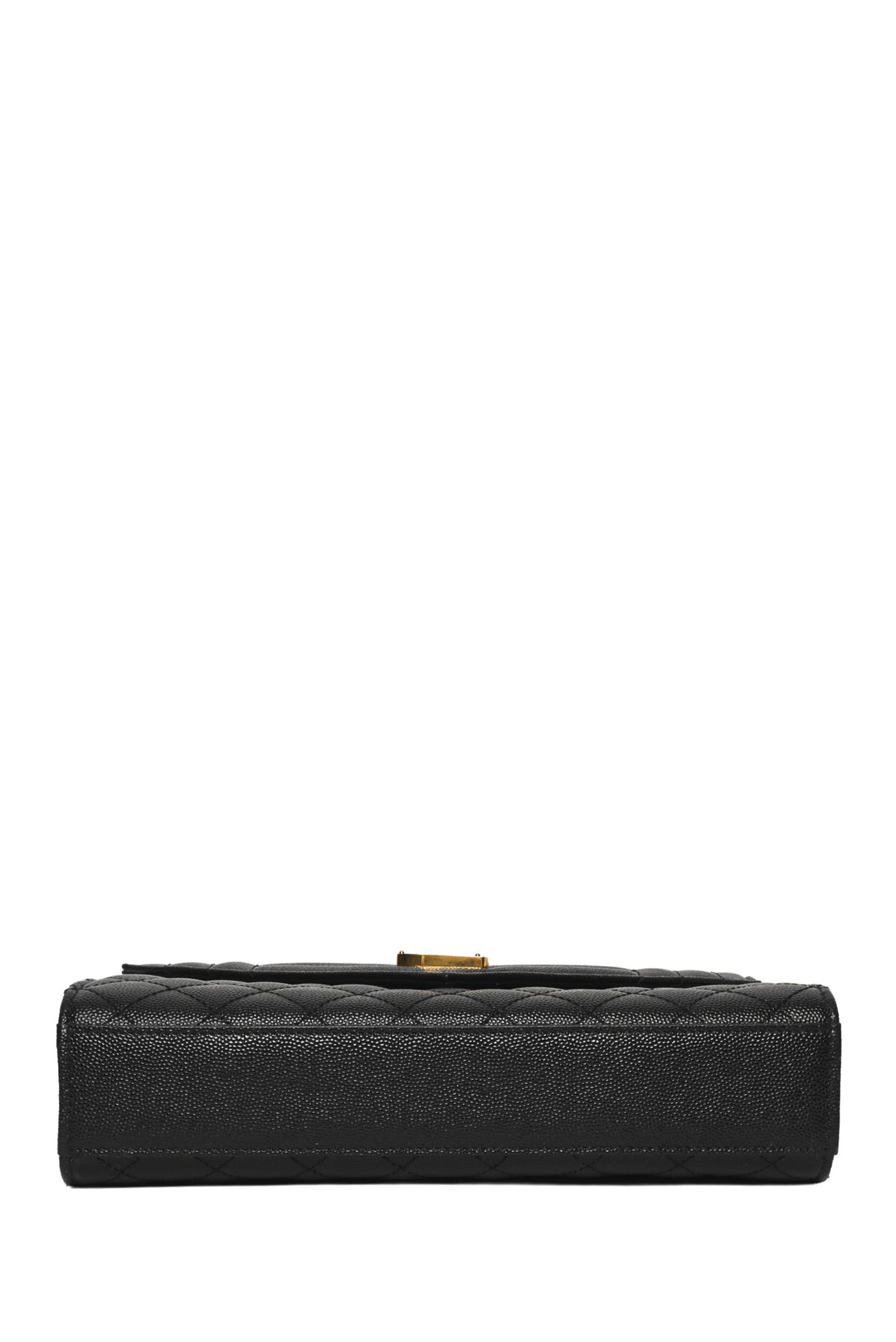 Saint Laurent 2019 Medium Quilted Grain De Poudre Leather Envelope Shoulder Bag