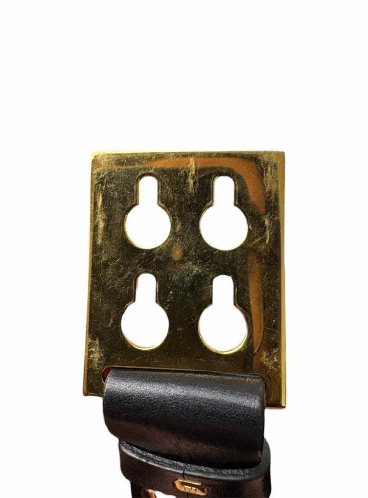Fendi Size 28 Leather Metal Logo Belt