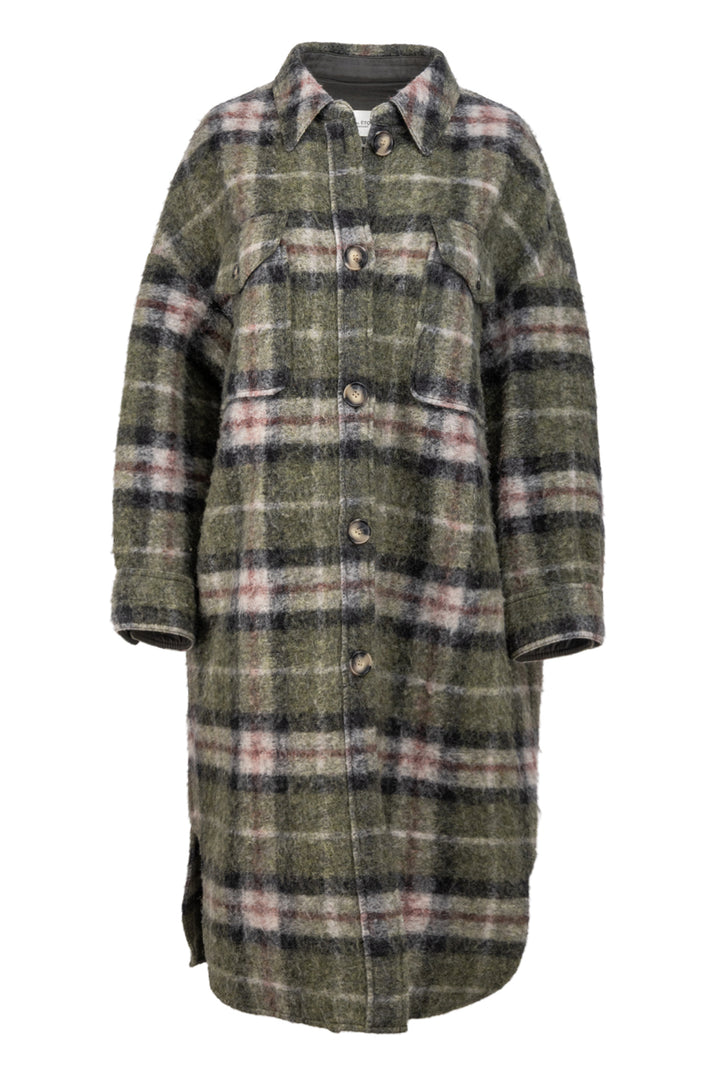 Isabel Marant Etoile Size 0 Plaid Print Wool Blend Coat