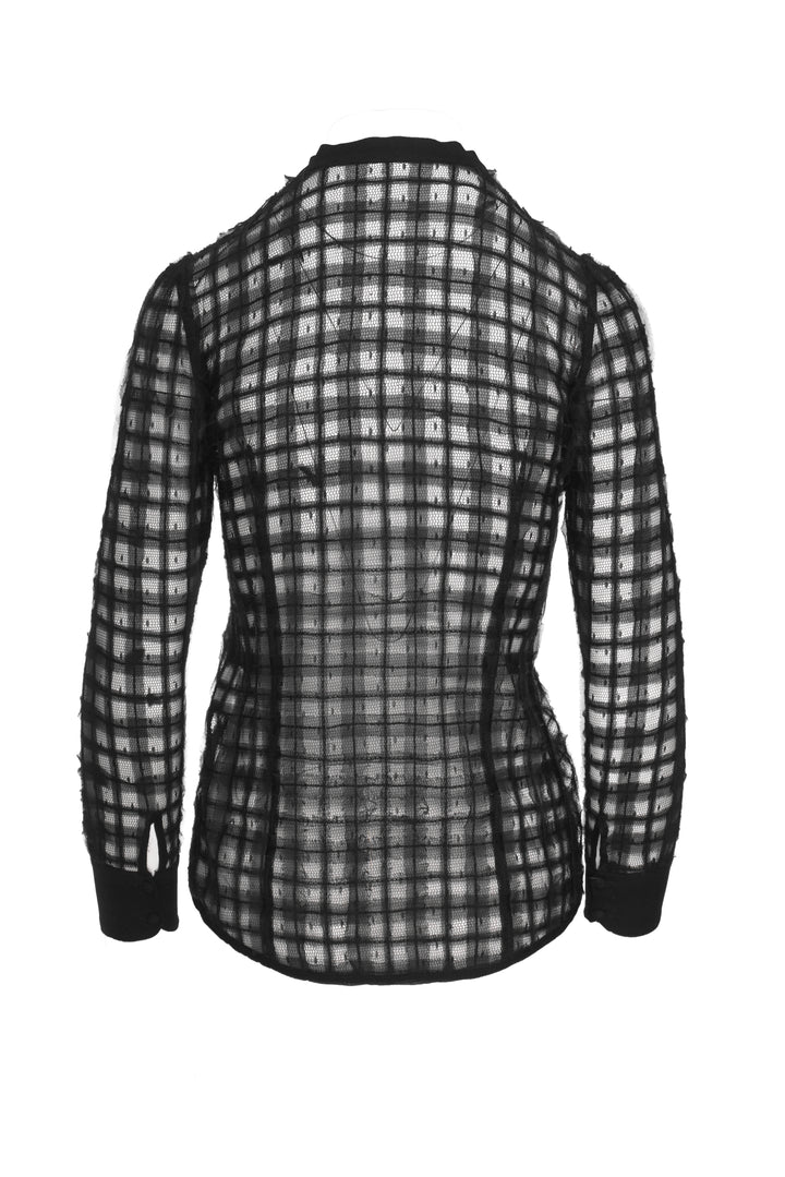 Red Valentino Size 38 Sheer Pattern Blouse