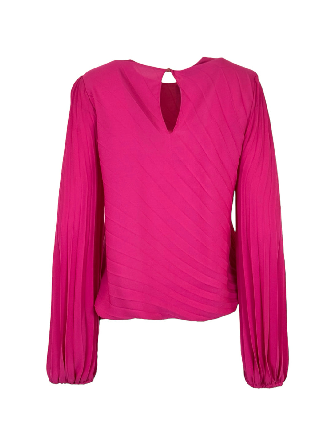 Valentino Size 38 Pleated Silk Georgette Top